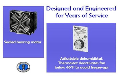Tjernlund V2D Underaire Crawlspace Ventilator Fan Moisture Reducing 220 CFM - Image 4