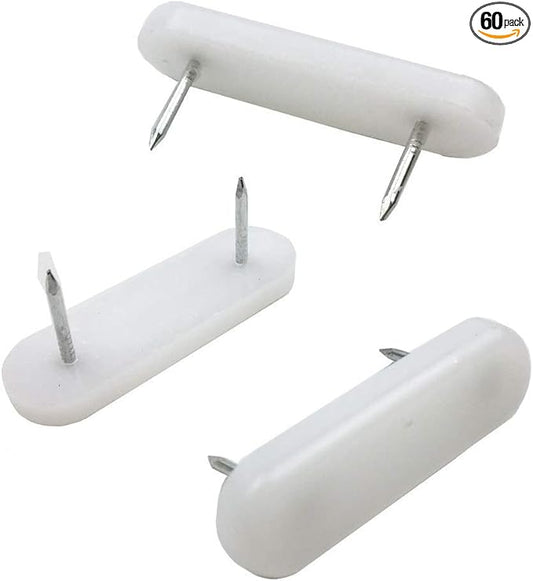 Luckycivia 60 PCS Plastic Head Double Pins, Furniture Chair Leg Feet Pads Glide by Unknown