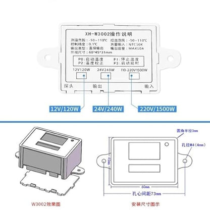 Marhynchus XH-W3005 Digital LCD Hygrometer Switch Controller Humidity Sensor - Image 4