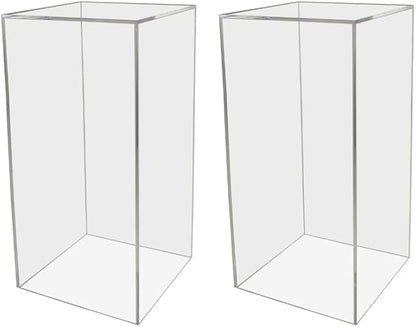 Marketing Holders 2 Pack Riser Display Box Clear Acrylic 12" x 12” x 19” No by MarketingHolders
