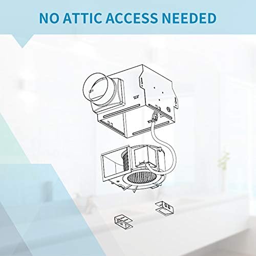 Tech Drive Very Quiet 80 CFM, 1.5 Sone No Attic access Needed Installation - Image 4