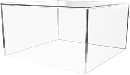 4 Pack Clear Acrylic Display Box Versatile 5 Sided Pedestal No Lid 7" x 7.25" x by MarketingHolders
