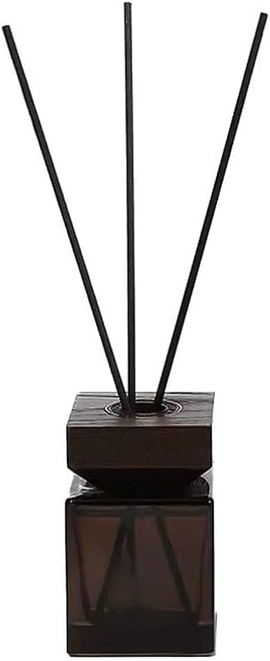 1set Empty Diffuser Bottle Wooden Lid Rattan Fragrance Oil Bottle by FOMIYES