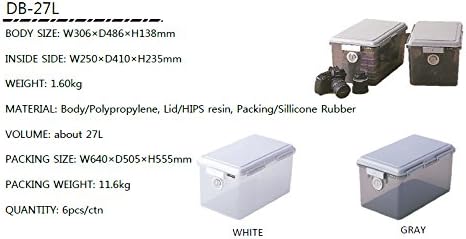 Nakabayashi 97025 Capacati Dry Box, Moisture-proof Box, 6.5 gal Gray - Image 3