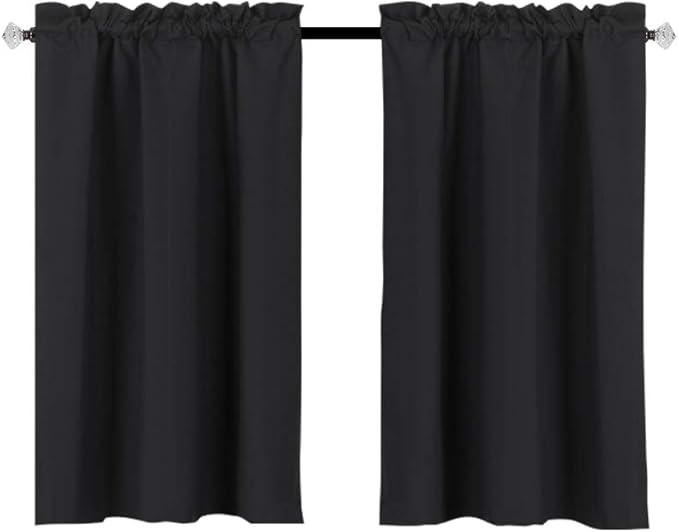 Easy Home 2 Panels Blackout Tier Curtain - Image 2