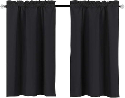 Easy Home 2 Panels Blackout Tier Curtain - Image 2