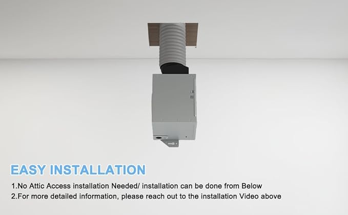 Bathroom Exhaust Fan 80CFM 1.5Sone, 4inch duct, Energy-Saving Household - Image 6