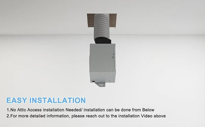 Bathroom Exhaust Fan 80CFM 1.5Sone, 4inch duct, Energy-Saving Household - Image 6