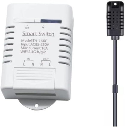 eWeLink Smart 16A Switch with Temperature and Humidity Monitoring, WiFi by MHCOZY