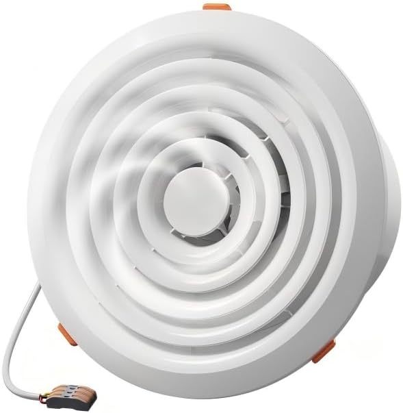 8 Inch Round Bathroom Exhaust Fan，110 CFM 1 Sone Powerful and Quiet Bathroom by FocusonKitchenBathroom