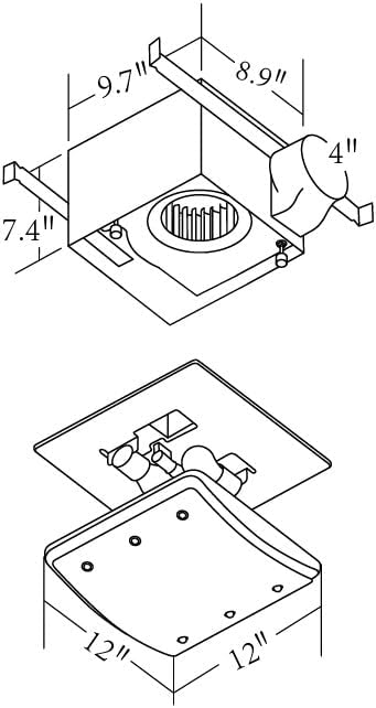 Good Housekeeping Buckingham 100 CFM 2.0 Sones Decorative Bathroom Ventilation - Image 6