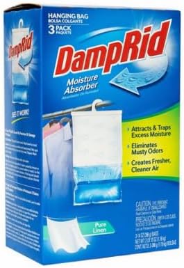 DampRid Pure Linen Hanging Moisture Absorber, 3 Pack, - Image 3