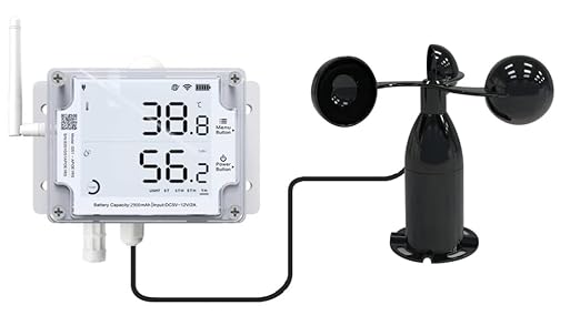 Ubibot GS1-AETH1RS + Wind Speed Sensor Probe Bundle Ethernet Thermometer by UbiBot