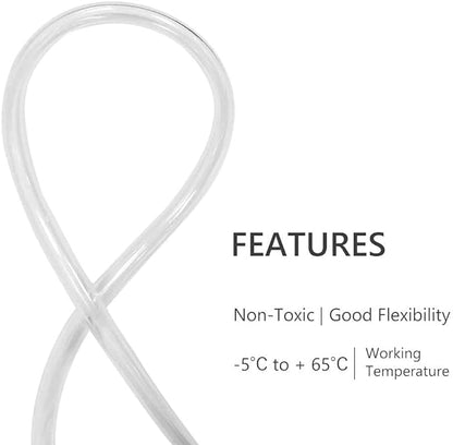 Eastrans 10ft x 1.25" ID Clear Vinyl Tubing, Flexible Hybrid PVC Tubing Hose - Image 3