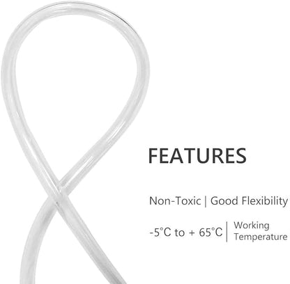 Eastrans 10ft x 1/4" ID Clear Vinyl Tubing, Flexible Hybrid PVC Tubing Hose - Image 3