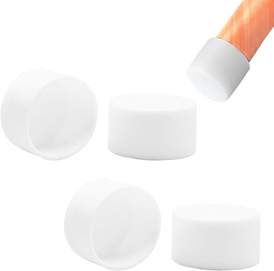 4 Pcs 1-3/4" Round Chair Leg Tips Caps, Silicone Rubber Furniture Leg Floor by BOPOREAE