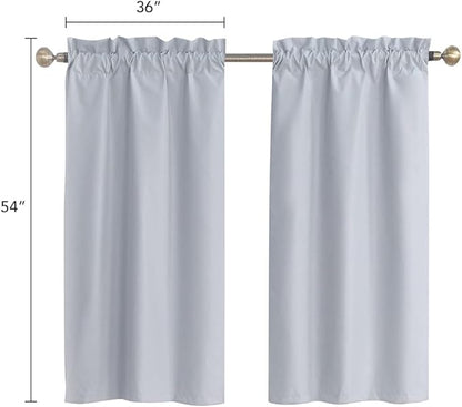 Easy Home 2 Panels Blackout Tier Curtain - Image 2
