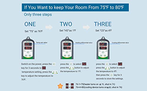 Inkbird ITC-308 Digital Temperature Controller Outlet Thermostat 2-Stage 1100W - Image 9
