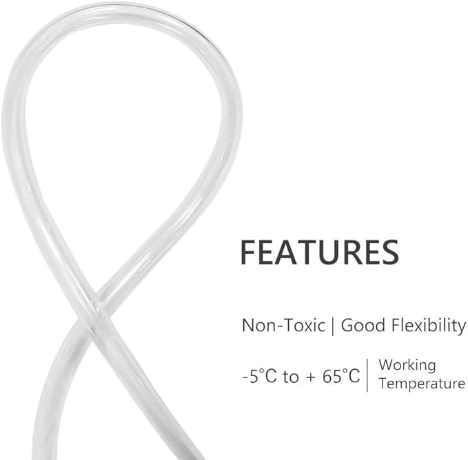 Eastrans Clear Vinyl Tubing 9/16 Inch ID, Flexible PVC Tubing, Hybrid PVC Hose - Image 3