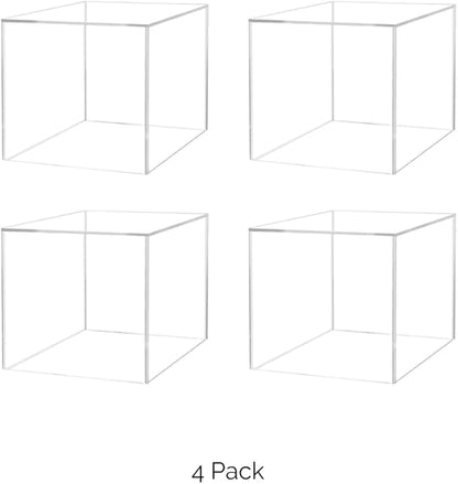 4 Pack 14 Inch Clear Acrylic Display Riser Box - Image 4