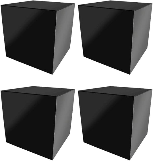 4 Pack 14 Inch Acrylic Display Riser Box Black by MarketingHolders