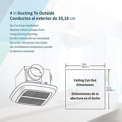 Tech Drive Very-Quiet 80 CFM, 1.5 Sone No Attic access Needed Installation - Image 6