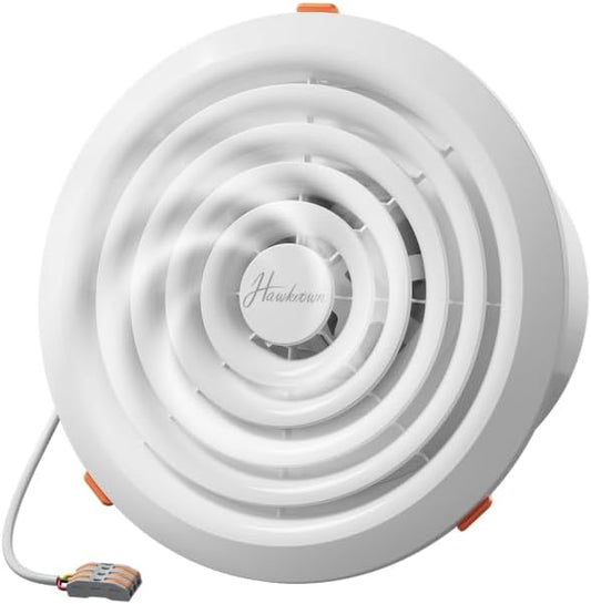 8 Inch Round Bathroom Exhaust Fan，110 CFM 1 Sone Powerful and Quiet Bathroom by FocusonKitchenBathroom