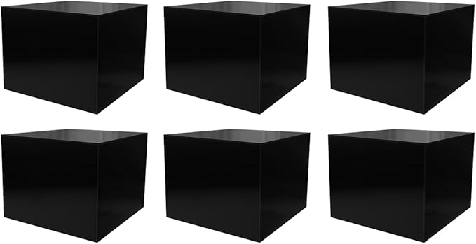 Marketing Holders 6 Pack Acrylic Display Riser Box Versatile 5 Sided Pedestal by MarketingHolders