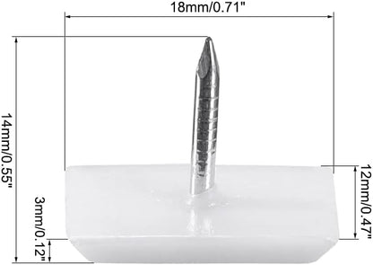 uxcell Furniture Feet Nail Plastic Glide Nails Square Chair Table Leg Protector - Image 2