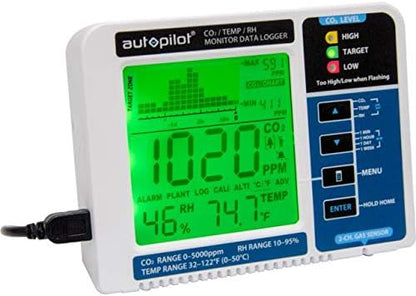 Autopilot APCEM2 Desktop Hydroponic Gardening CO2 RH Temperature Monitor and - Image 4
