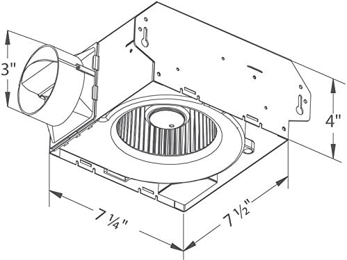 DELTA ELECTRONICS LTD. BreezSlim SLM50 50 CFM Exhaust Bath Fan - Image 4
