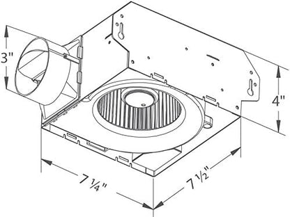 DELTA ELECTRONICS LTD. BreezSlim SLM50 50 CFM Exhaust Bath Fan - Image 4