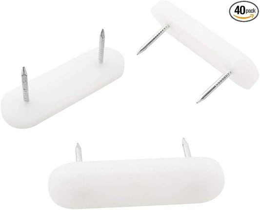 40pcs Plastic Head Double Pins Multifunctional Furniture Chair Leg Feet Pads by WHYHKJ