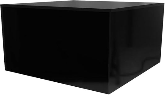 6 Pack Black Acrylic Display Box Versatile 5 Sided Pedestal Merchandise Storage by MarketingHolders