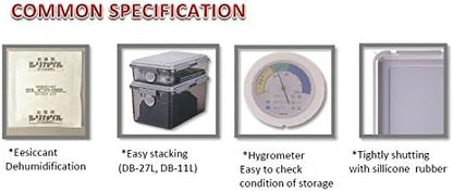 Nakabayashi 97025 Capacati Dry Box, Moisture-proof Box, 6.5 gal Gray - Image 4