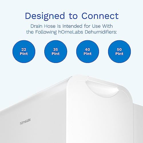 hOmeLabs Dehumidifier Drain Hose, ¾ Inch Connection, 5 Feet, Flexible PVC - Image 3