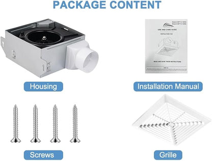 Bathroom Exhaust Fan 70CFM 2.0Sone, 3-Inch Duct, Energy Star Certified - Image 6