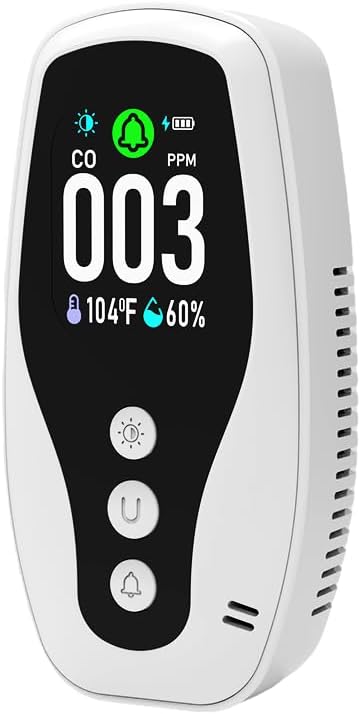 Protmex 3 in 1 Carbon Monoxide Detector and Temperature Humidity Monitor by Protmex