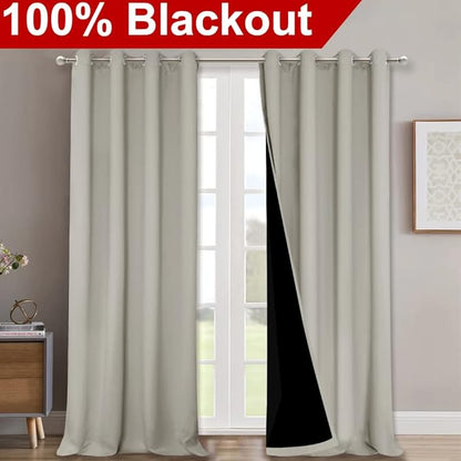 NICETOWN 100% Blackout Blinds, Laundry Room Decor Window Treatment Curtains - Image 2