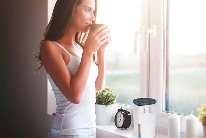 WENKO Portable Dehumidifier Drop Design, Compact and Rechargeable Dehumidifier - Image 9