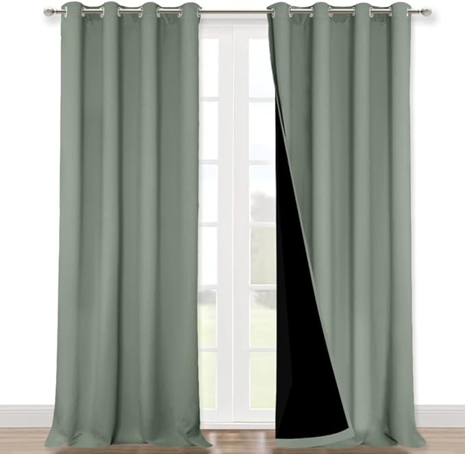 NICETOWN Full Shading Curtains 90 inches Long 2 Panels Set by NICETOWN