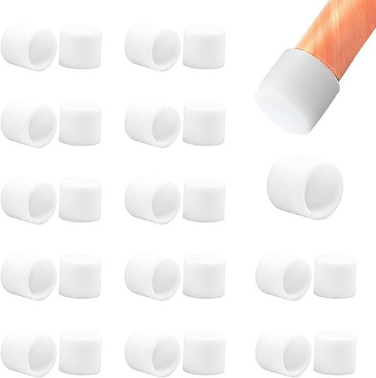 25 Pcs 3/4" Round Chair Leg Tips Caps, Silicone Rubber Furniture Leg Floor by BOPOREAE
