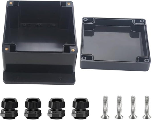 Project Box ABS Black Electrical Boxes IP67 Outdoor Waterproof Box Electronic by Otdorpatio