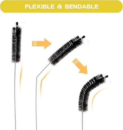 Straw Cleaner Brush Set, 6 Piece Long Drinking Straws Cleaning Brush Pipe Tube - Image 5