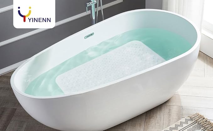 YINENN Bath Tub Shower Stall Mats 31x15.5 Inch Non-Slip and Latex Free - Image 2