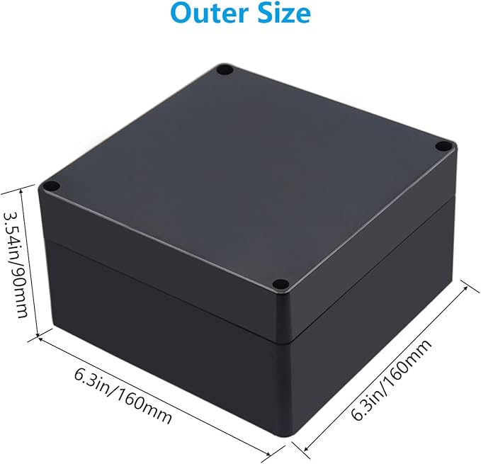 Project Box ABS Black Electrical Boxes IP67 Outdoor Waterproof box Electronic - Image 2