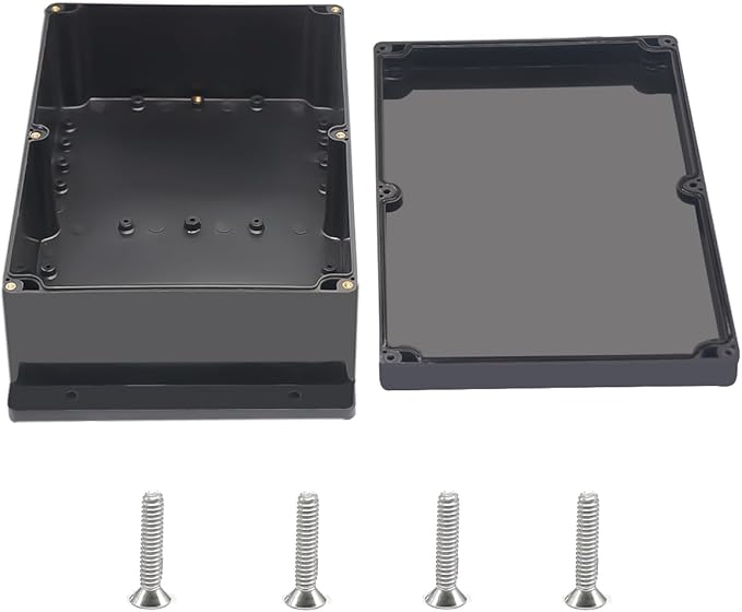 Outdoor Waterproof Junction Box IP67 Project Box ABS Black Electrical Boxes by Otdorpatio