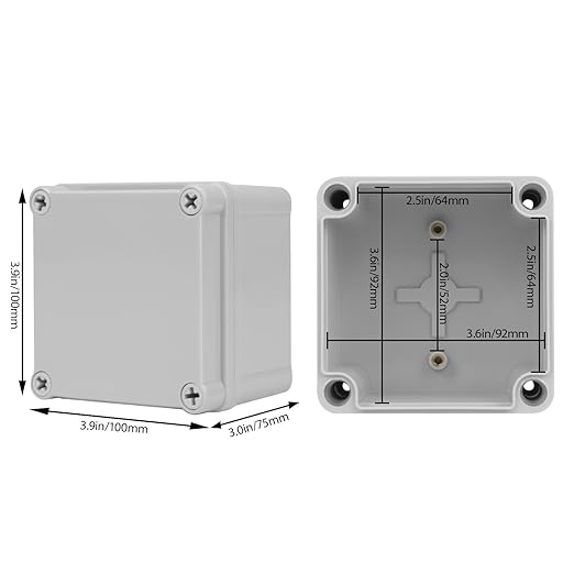 Junction Box, 3.9"x 3.9"x 3" Outdoor Electrical Box - Image 2
