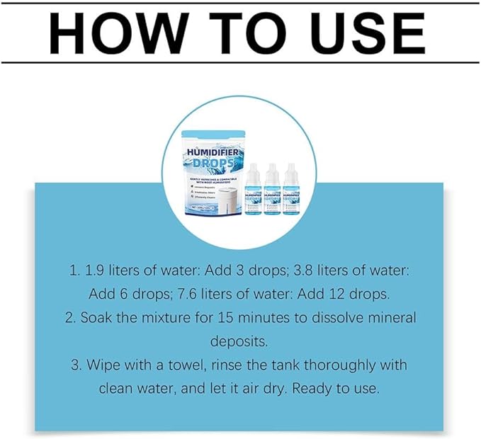 3 Pcs Humidifier Cleaner Drops – Water Treatment - Image 5
