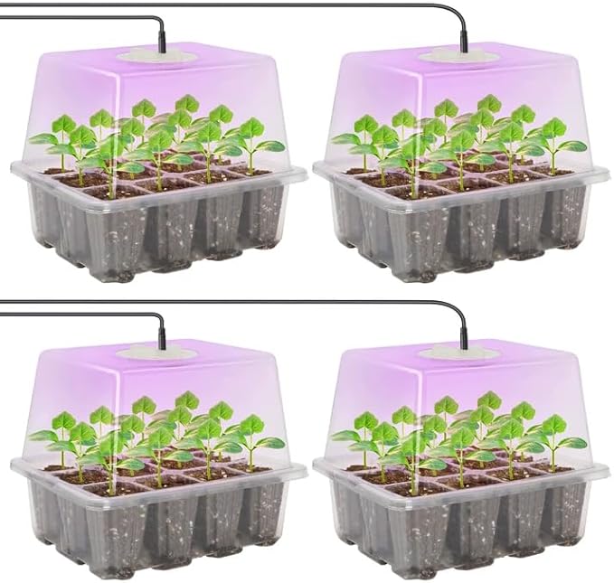MIXC Seed Starter Kit with Grow Light, Elevated Seedling Tray Kit with by MIXC